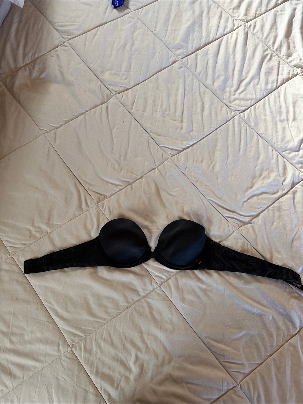 Victoria's Secret Black Strapless Push-Up Bandeau Bra